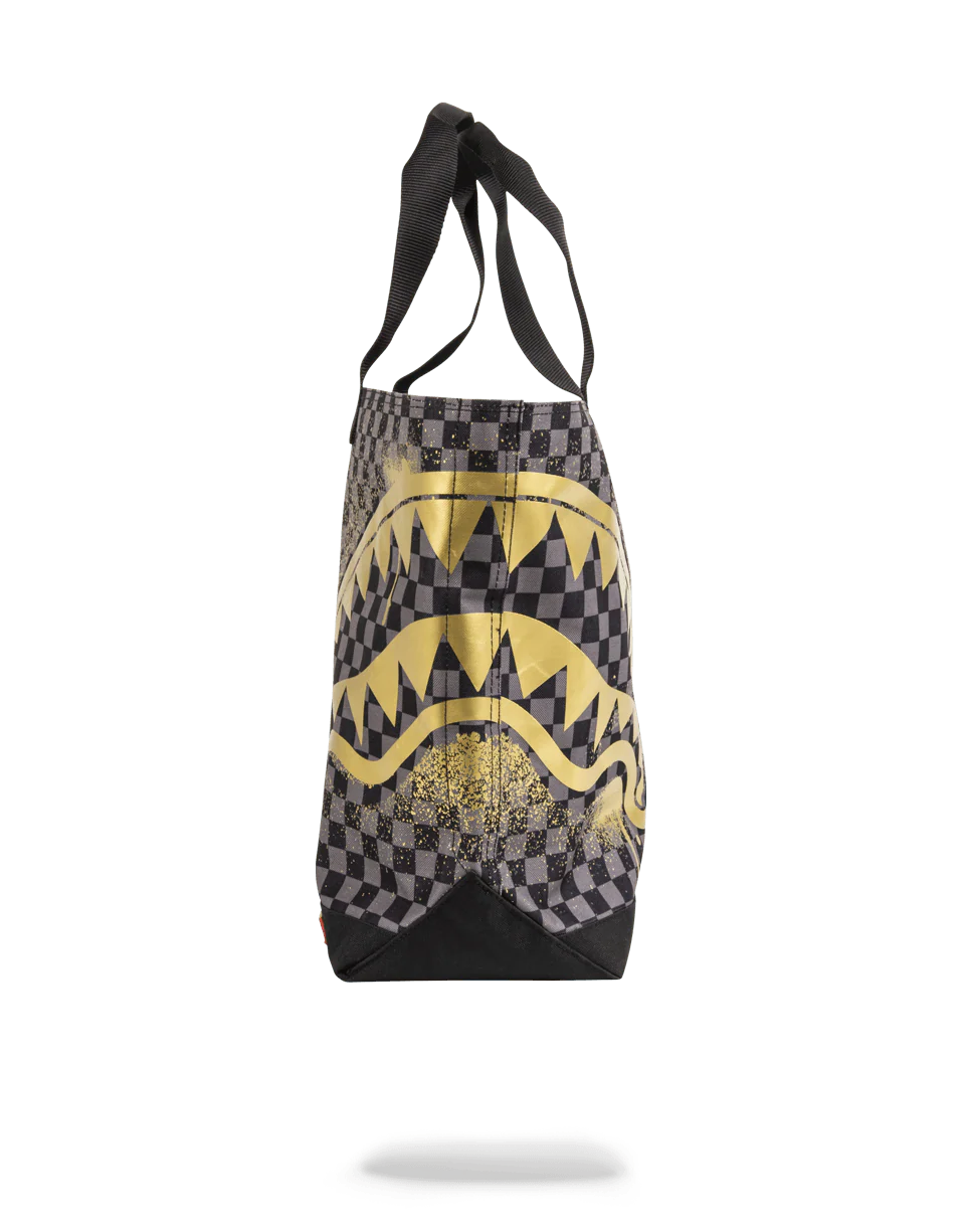 SHARKS IN PARIS GOLD STENCIL TOTE - Image 3